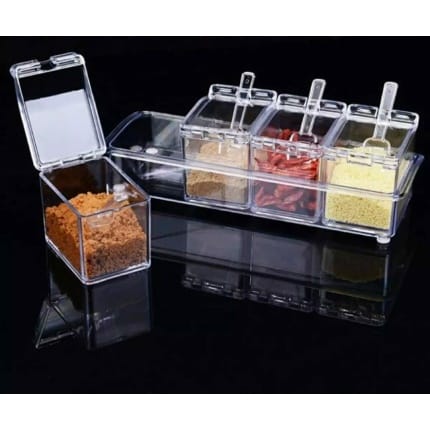 CRYSTAL 4PCS SEASONING BOX