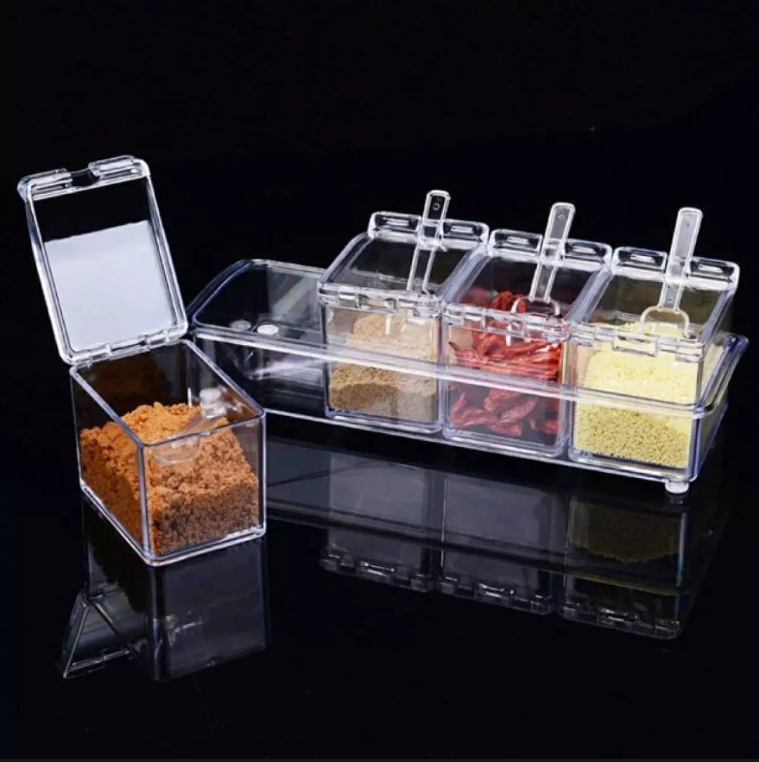 CRYSTAL 4PCS SEASONING BOX