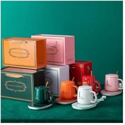 Coffee Cup and saucers Ceramic With Glass Heating Panels