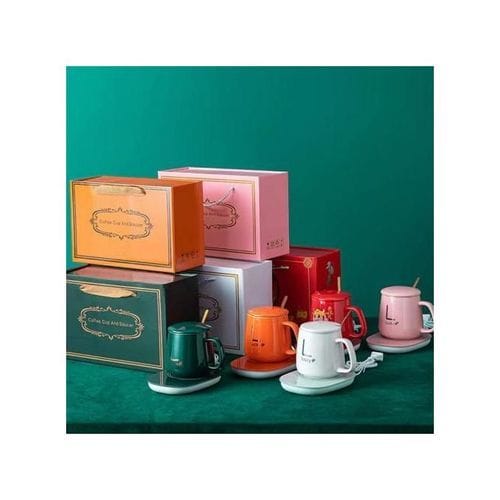 Coffee Cup and saucers Ceramic With Glass Heating Panels