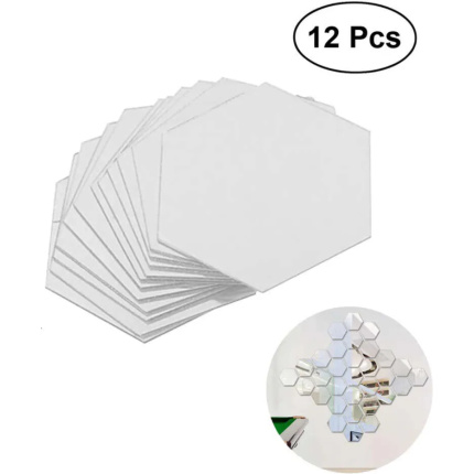 HEXGON MINI MIRROR SET 12PCS