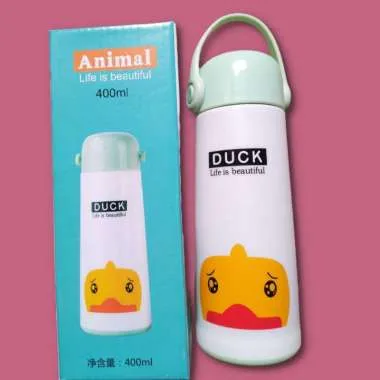 400 ml Bottle Portable Glass Cup with Cup Strap duck
