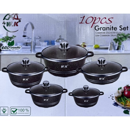 10PCS granite pot Set Non Stick